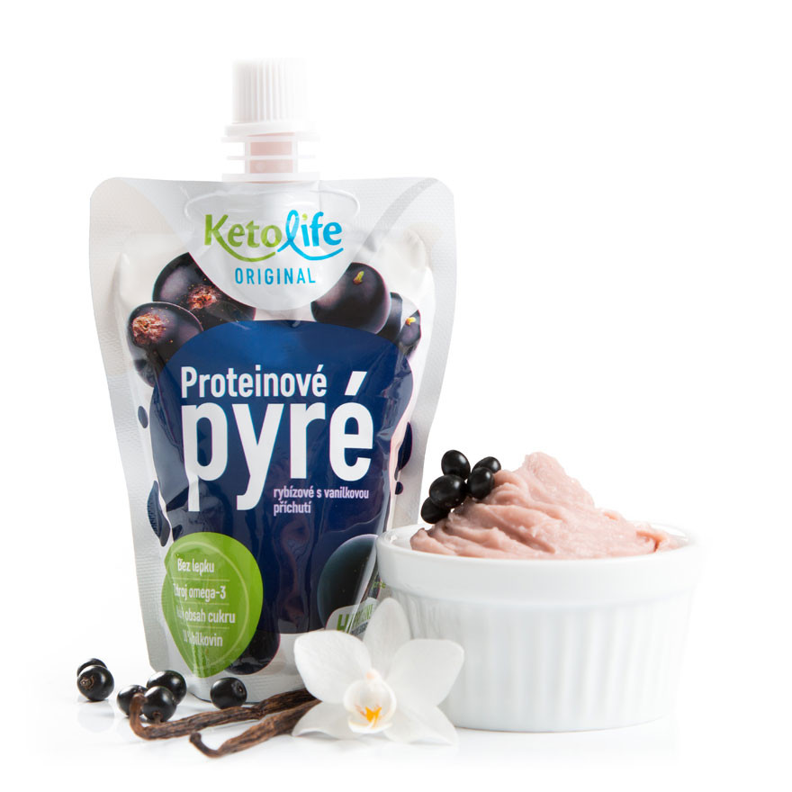 KetoLife Proteínové pyré – Ríbezľové s vanilkovou príchuťou (1 porcia)