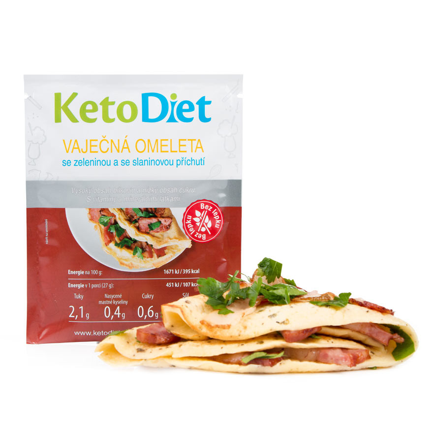 KetoDiet Proteínová omeleta so slaninovou príchuťou (7 porcií)