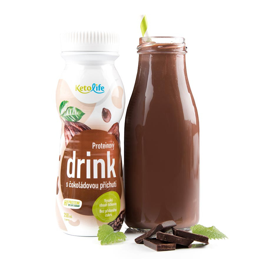 KetoLife Proteínový drink s čokoládovou príchuťou (250 ml – 1 porcia)