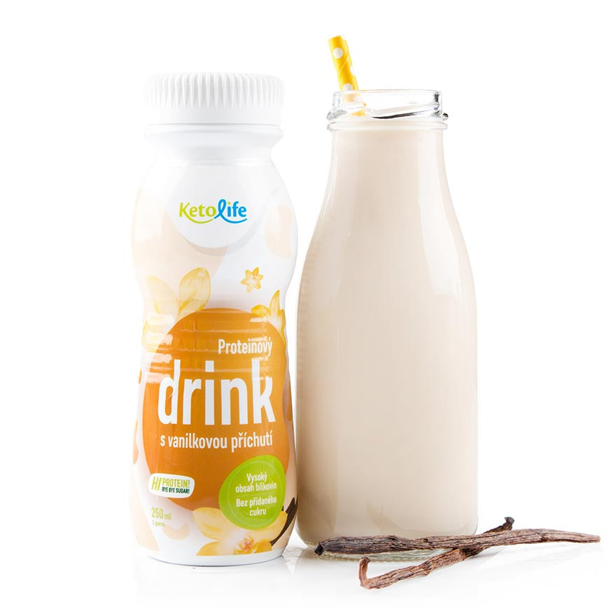 KetoLife Proteínový drink s vanilkovou príchuťou (250 ml – 1 porcia)