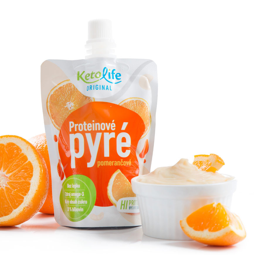 KetoLife Proteínové pyré – Pomarančové (1 porcia)
