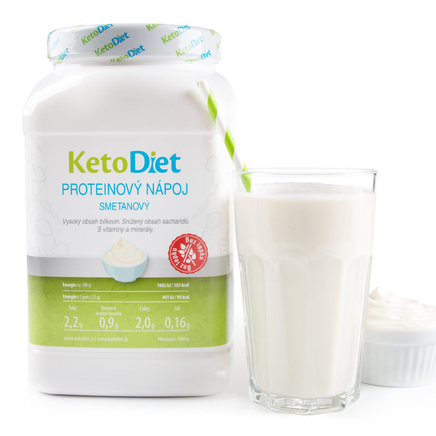 KetoDiet Proteínový nápoj smotanový bez príchute na 1 týždeň (35 porcií)
