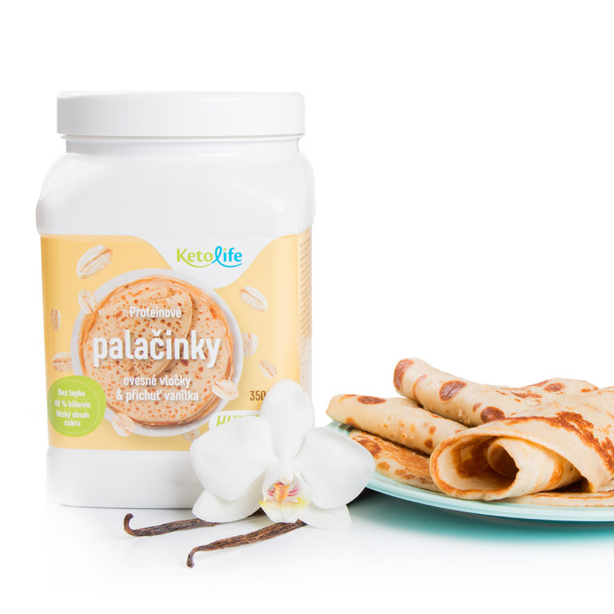 KetoLife Proteínové palacinky – Ovsené vločky a príchuť vanilky (10 porcií)
