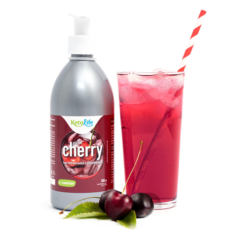 KetoLife Low Carb sirup – príchuť cherry (500 ml)