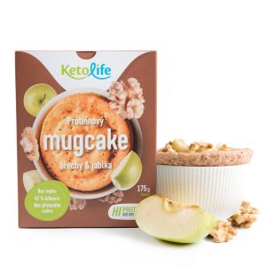 KetoLife Proteínový mugcake – Orechy a jablká (5 porcií)