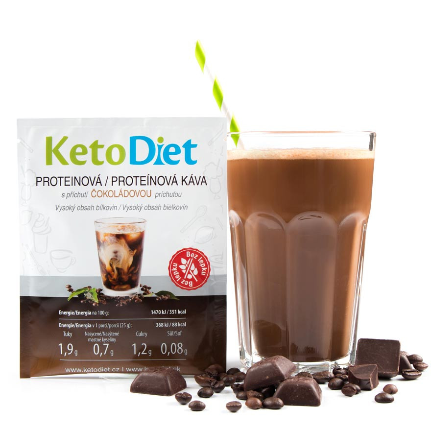 KetoDiet Proteínová ľadová káva s čokoládovou príchuťou (7 porcií)